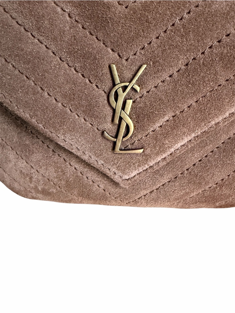 Yves Saint Laurent YSL mini Joe bucket shearling suede bag RETAIL 2,190 - Picture 4 of 14